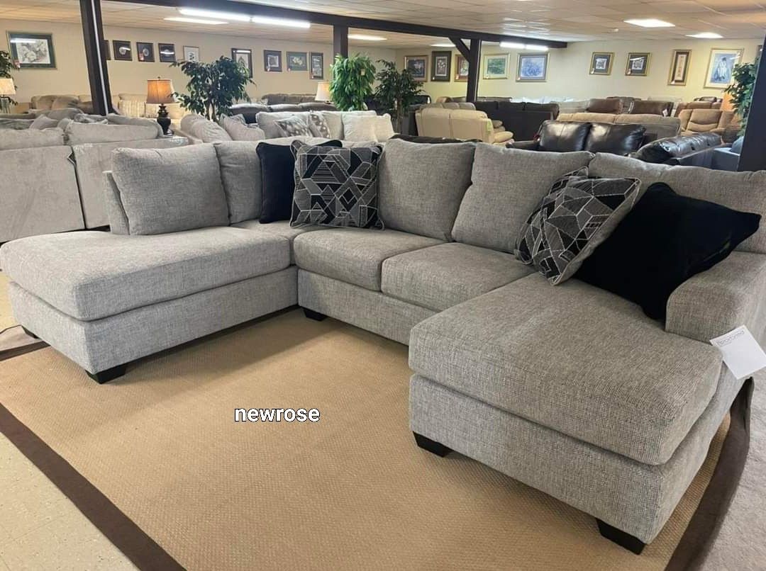 Hot Deal💎 $40 Down...Megginson Storm Gray Sectional Couch☆☆Same Day Delivery-In Stock☆☆
