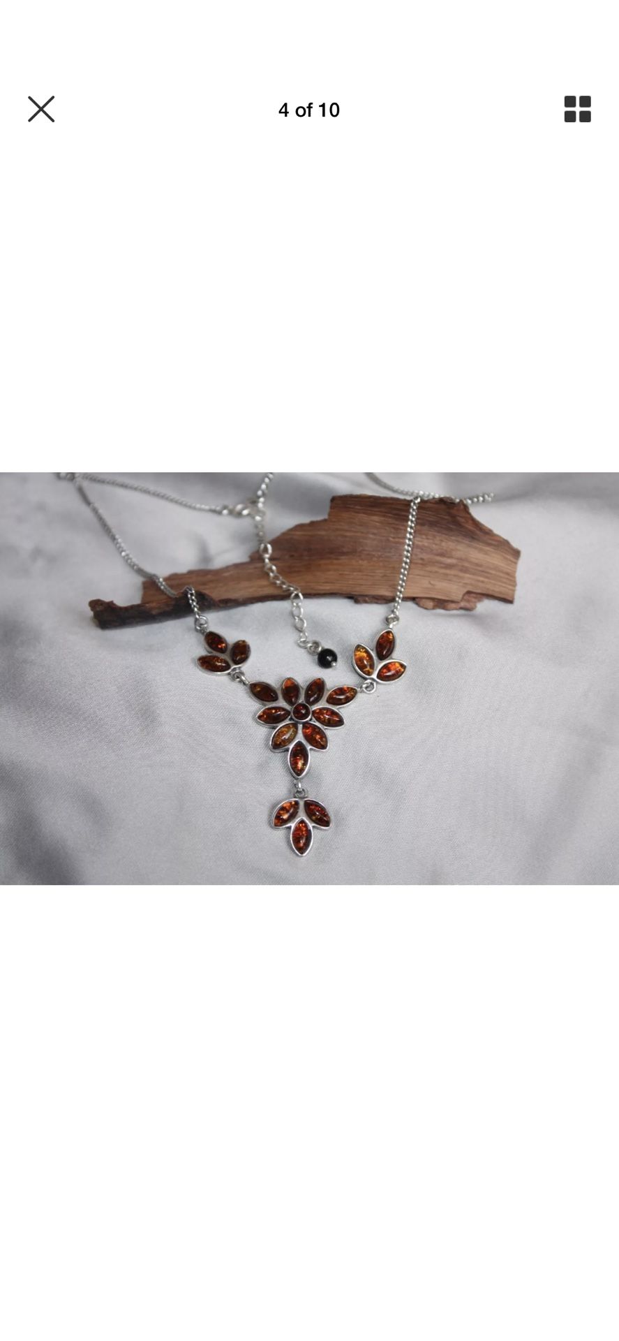 Authentic amber necklace 925