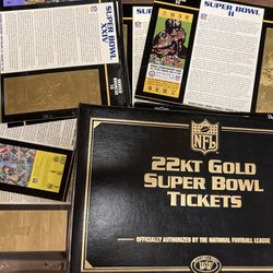 22kt Super Bowl Tickets 1970s & 1980s  (1-31) Thumbnail