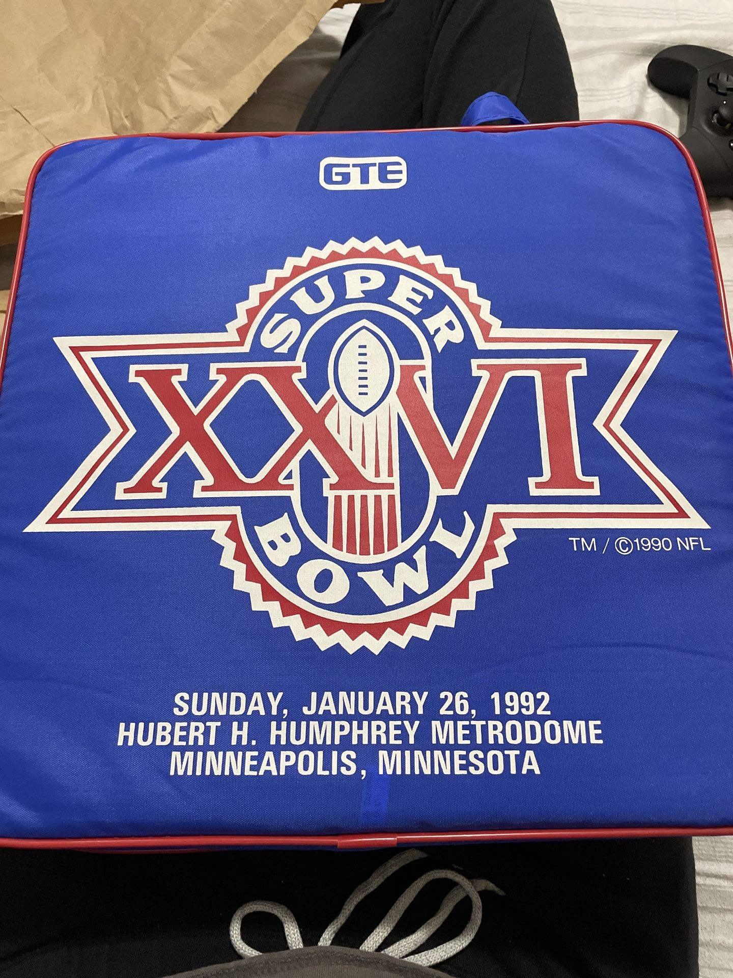 Super Bowl XXVI Ticket And Seat Cushion