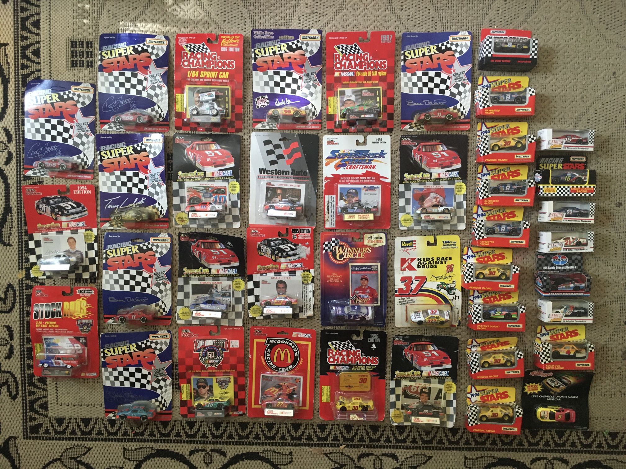 Vintage NASCAR Cars Lot Of 40