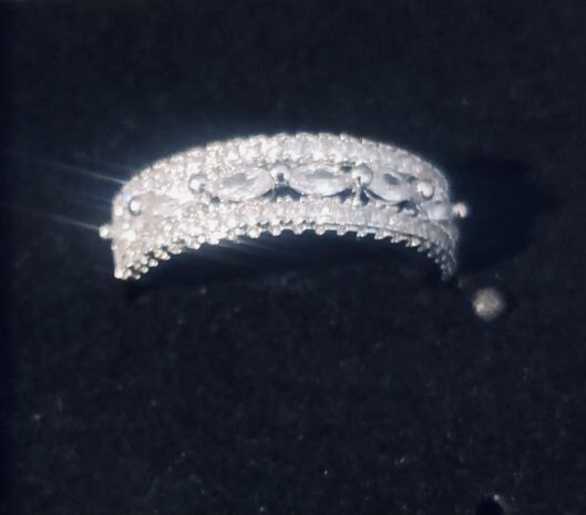 Sterling Silver Clear CZ Size 7