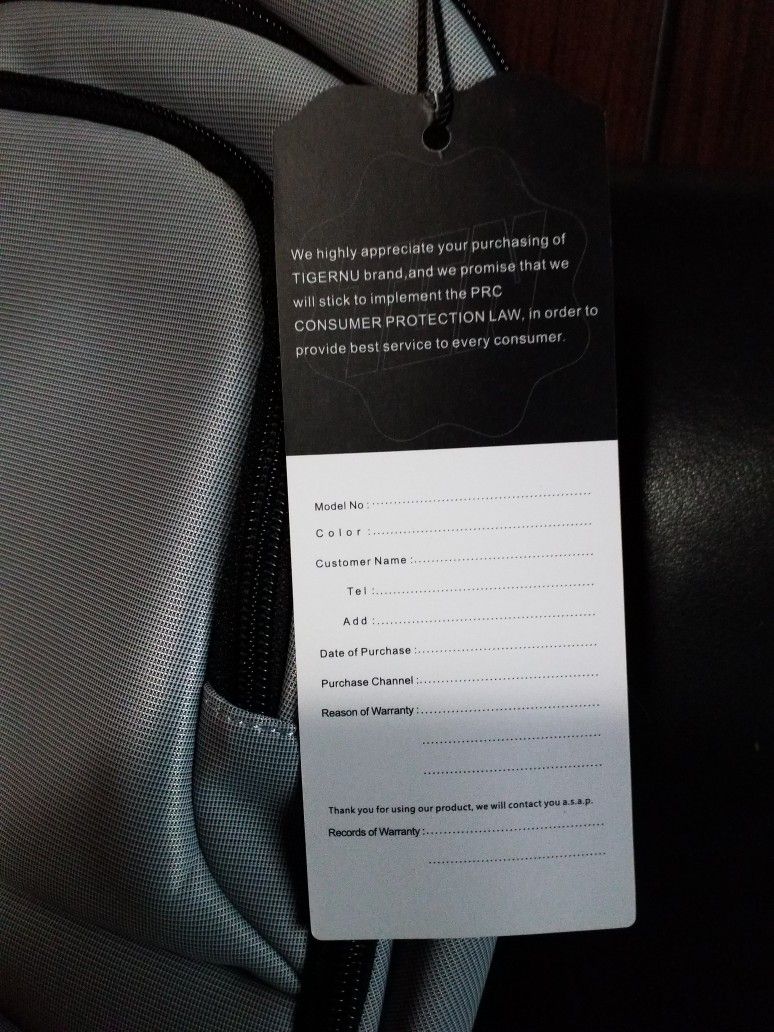 TigerNu AntiTheft Waterproof Backpack