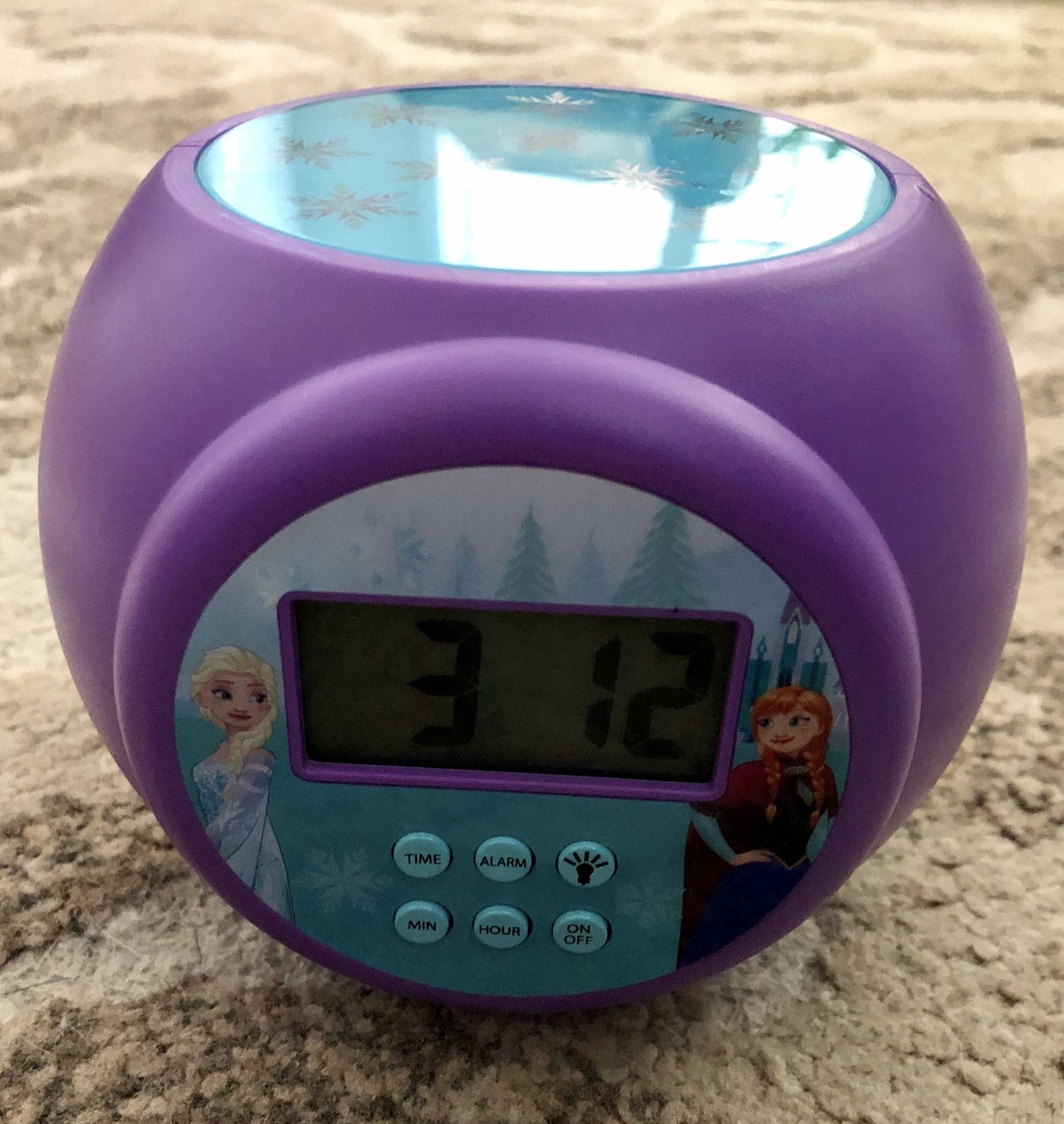 Frozen Elsa Anna Snowflake Alarm Clock Kids