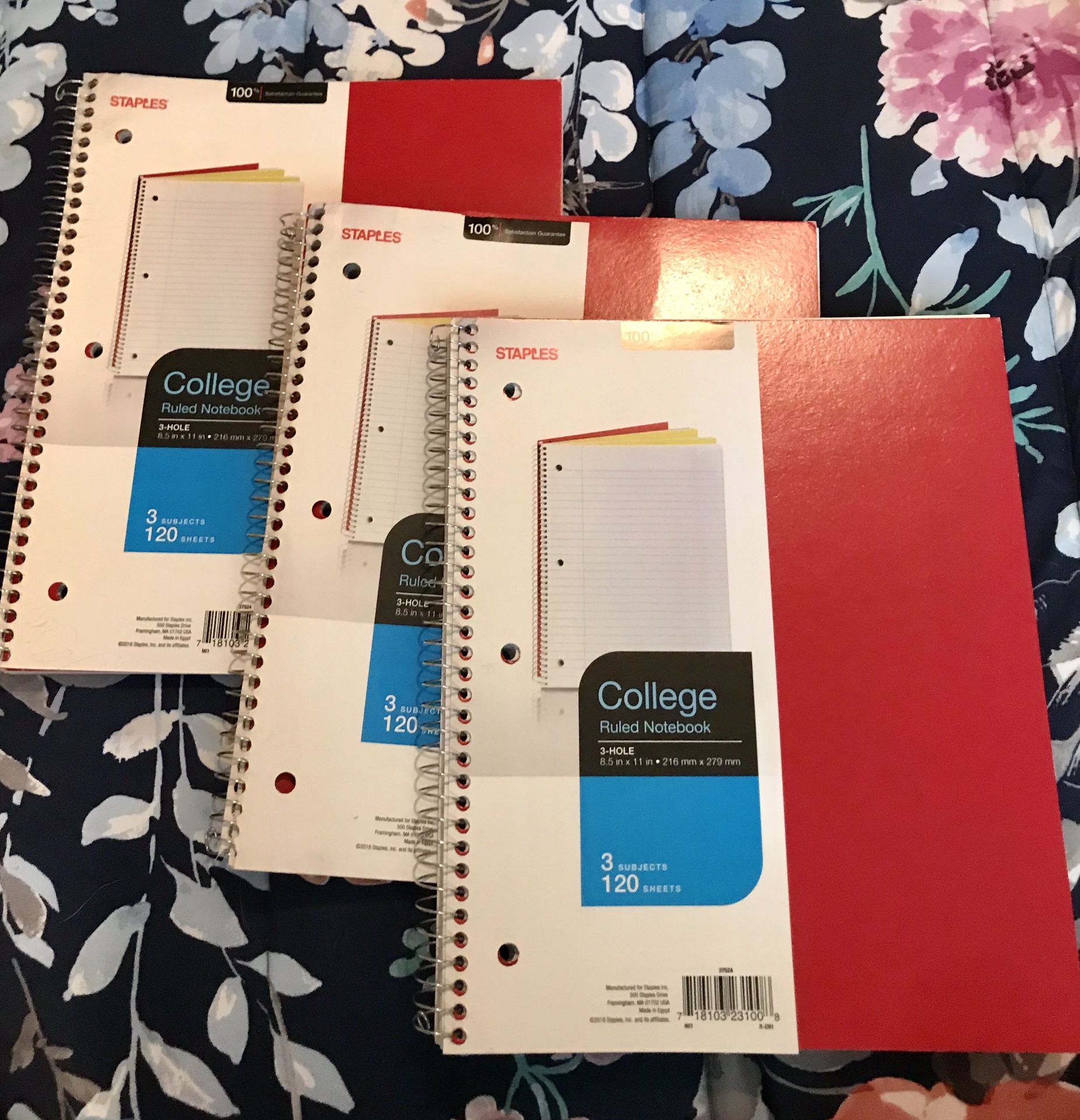 Notebook Bundle Red New Lined School Office Set
