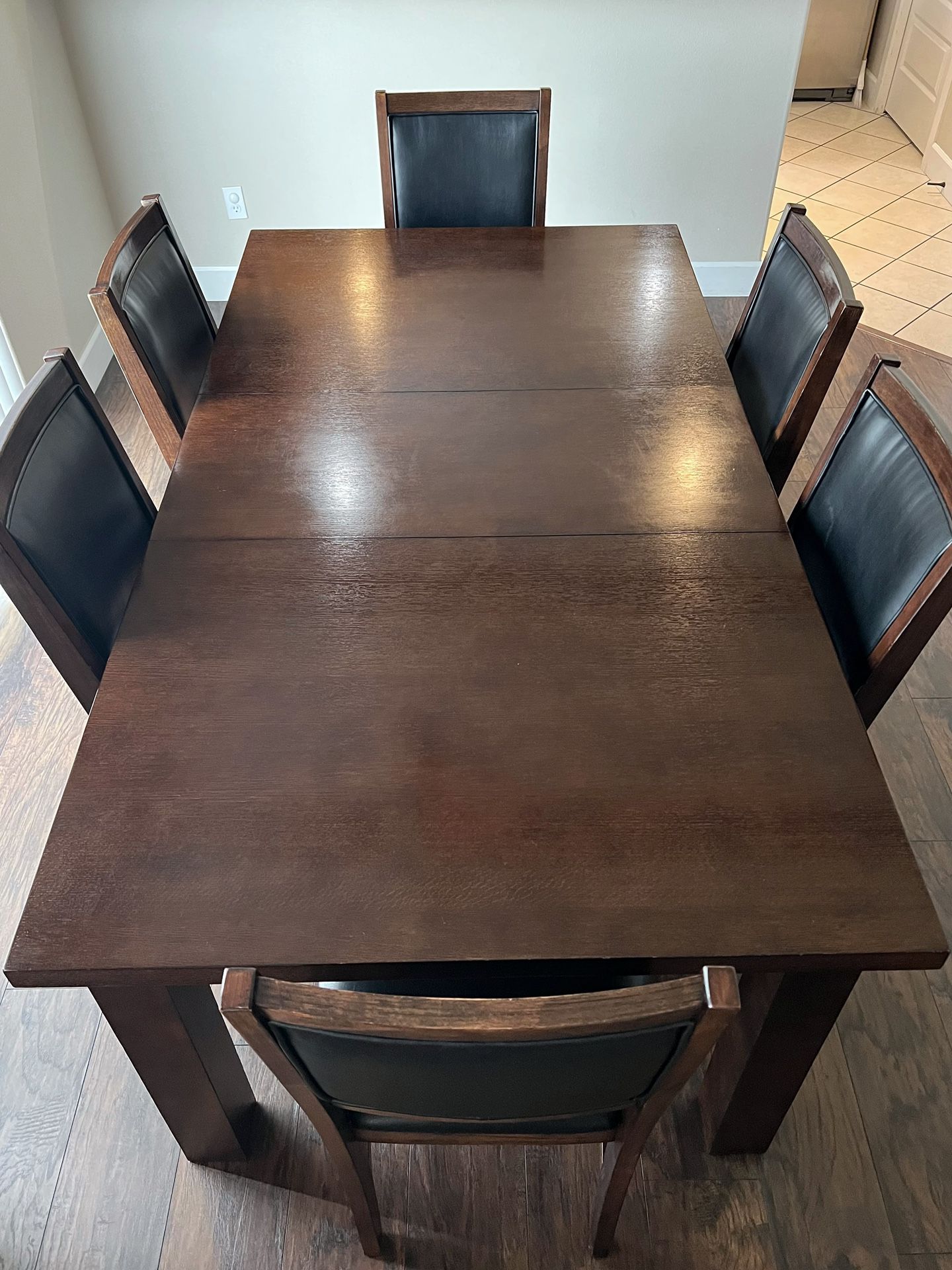Solid Wood Dining Table With Chairs 