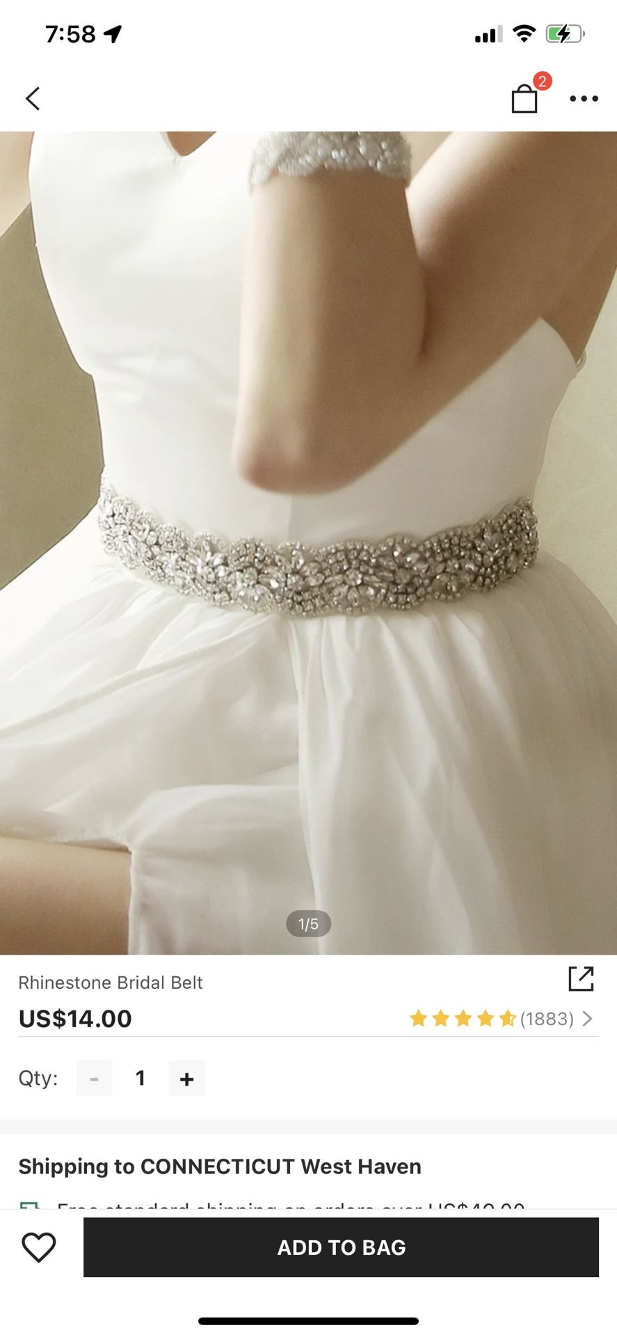 Wedding Dress And Belt
