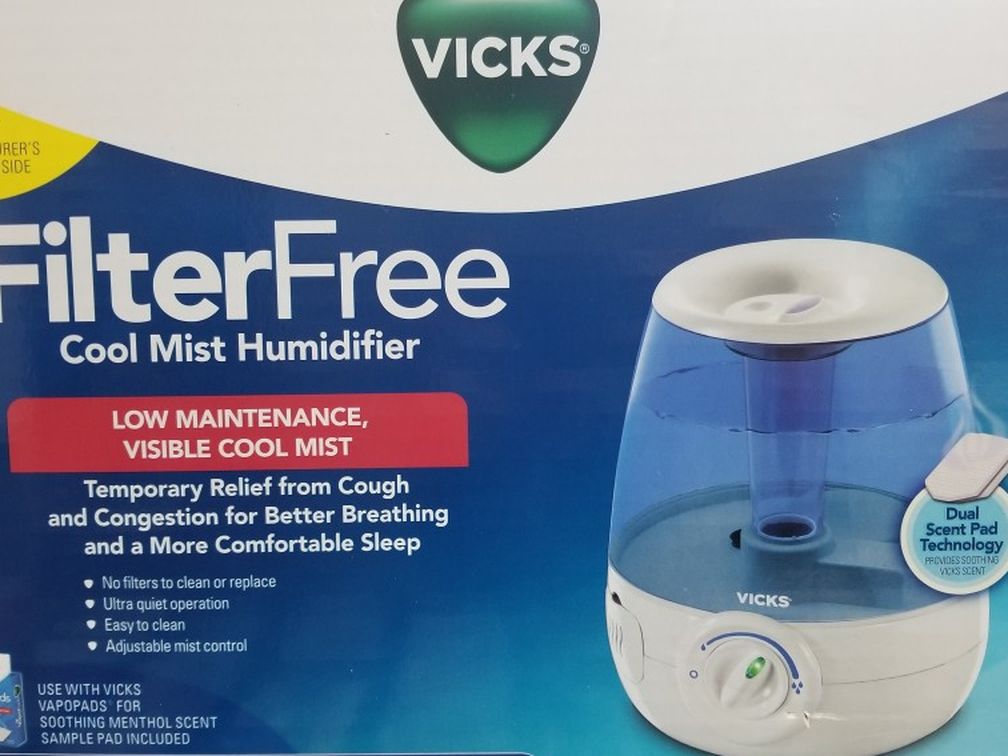 Vicks Filter Free Cool Mist Humidifier New