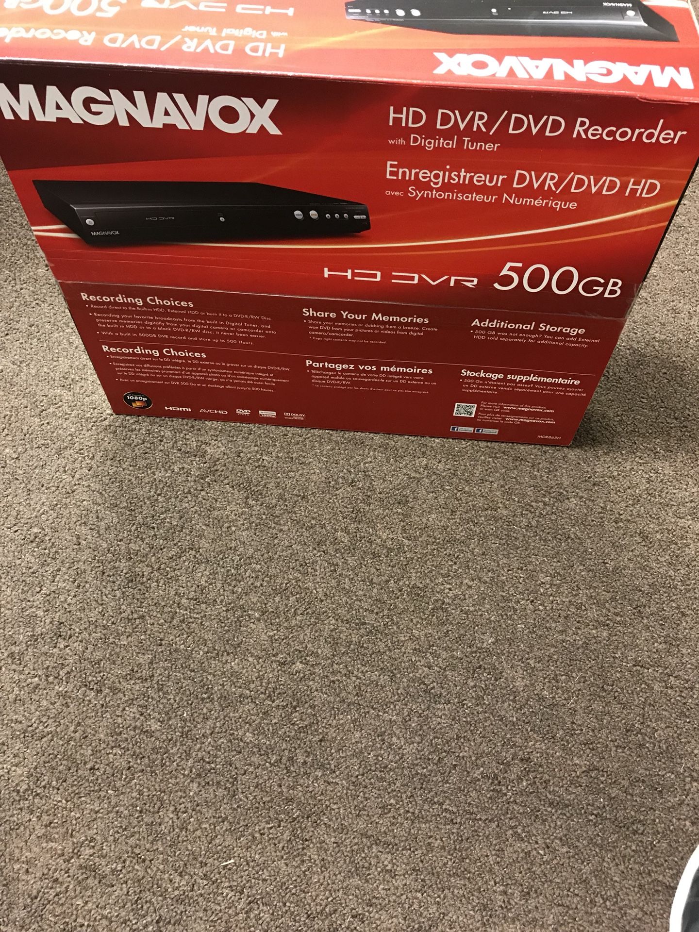 Magnavox MDR865H HD DVR/DVD Recorder with Digital Tuner (Black) for