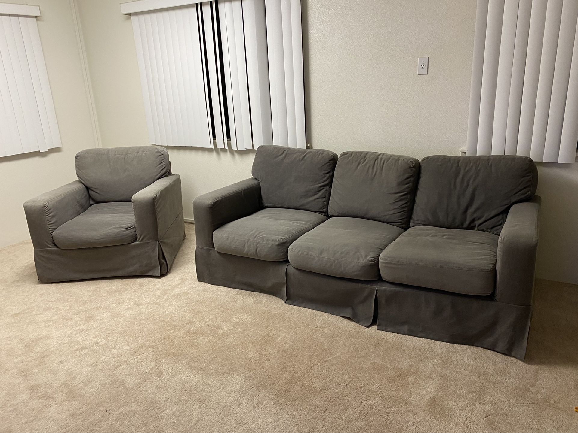 Couch and Swivel Rocker Chair