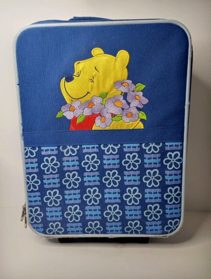 Disney Winnie The Pooh Blue Rolling Backpack 