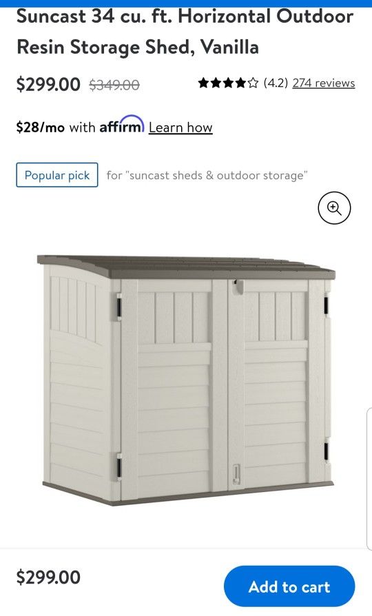 New In Box Storage Shed