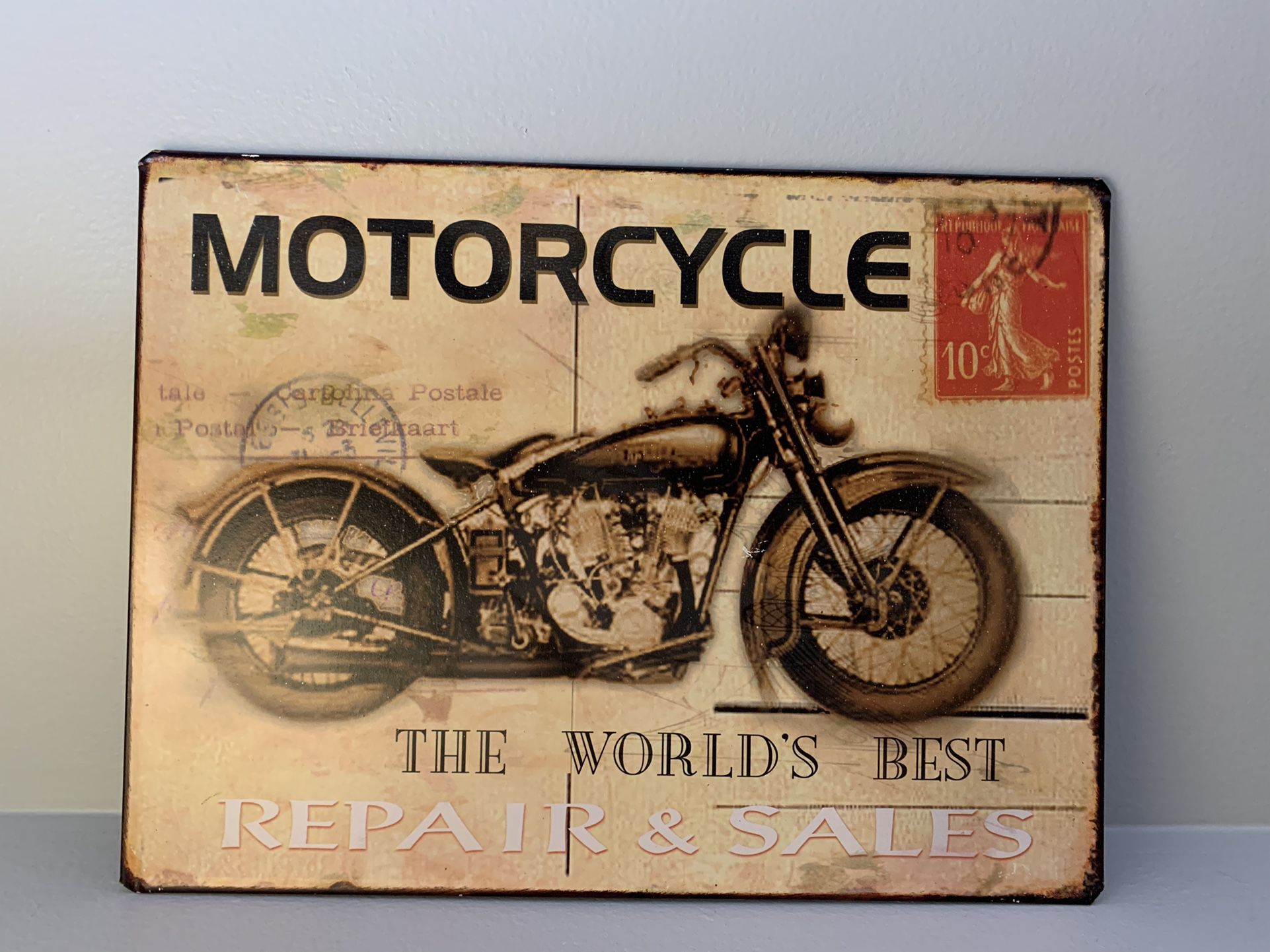 Metal motorcycle Postage Stamp