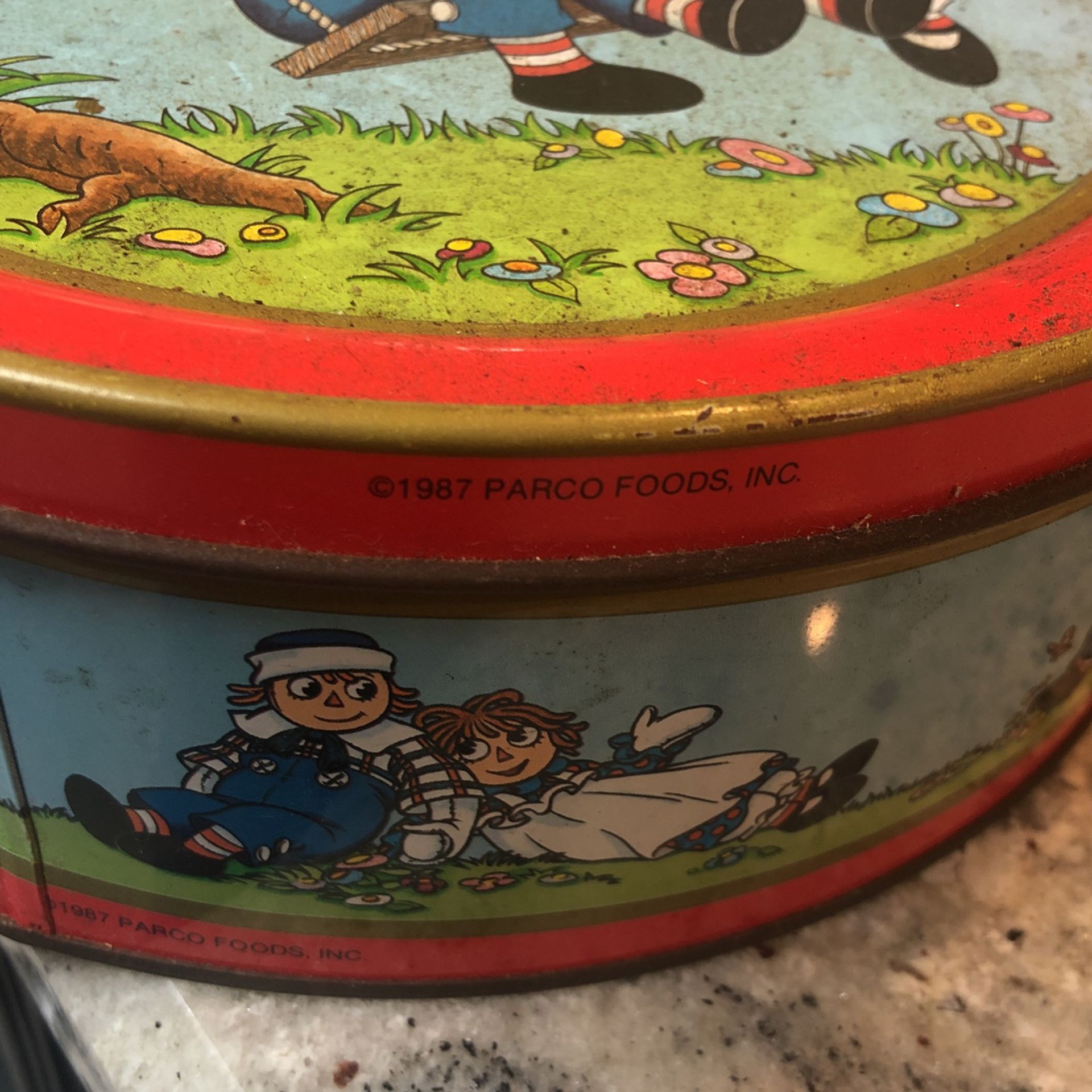 Raggedy Ann And Andy 1987 Tin Can