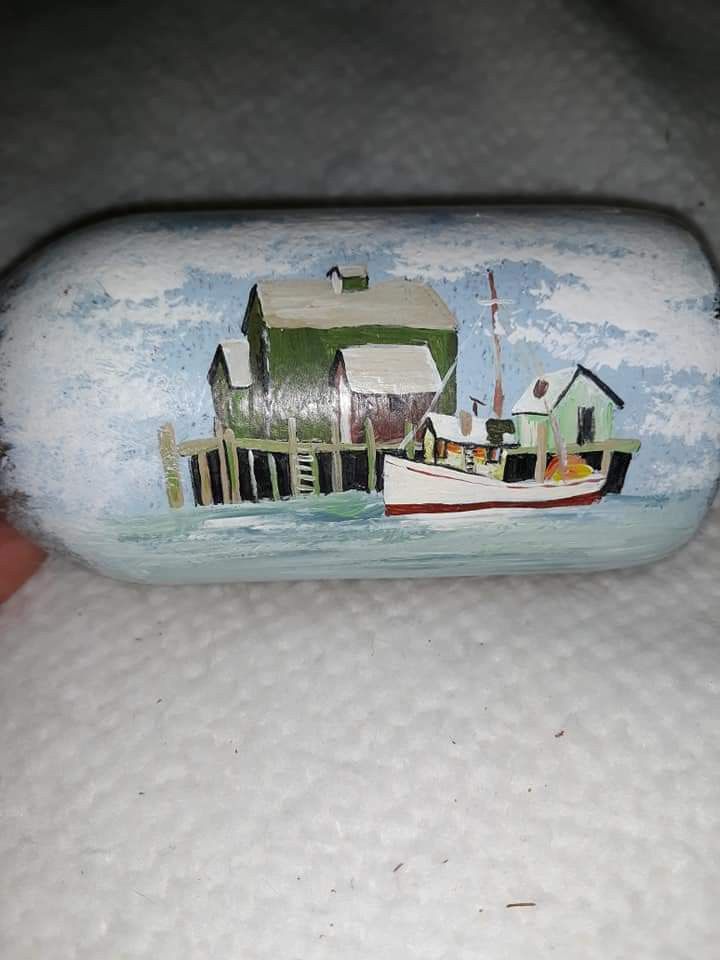 Beautiful Hand painted Nautical Themed Bottle