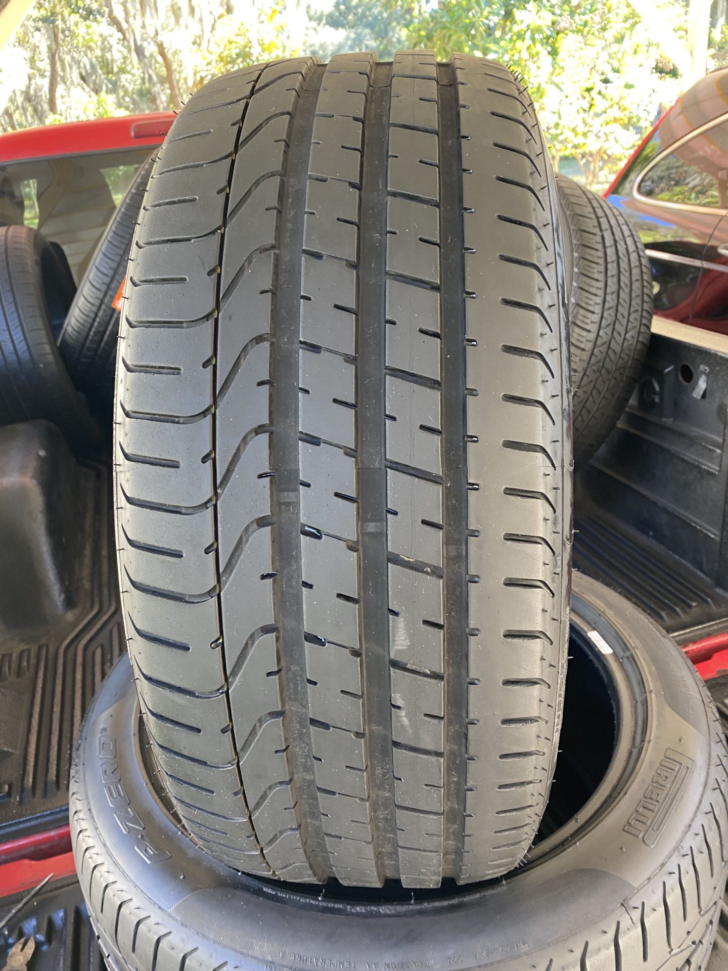 245-45ZR19 Pair 2tires Pirelli PZero 90%life 2019 Zero Repairs