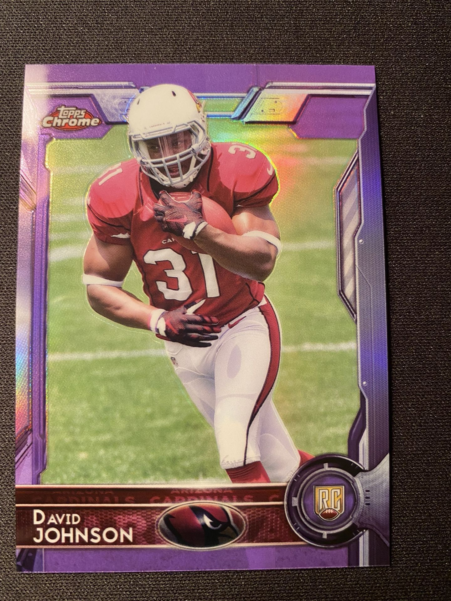 2015 Topps Chrome David Johnson Purple Refractor Rookie Card #177