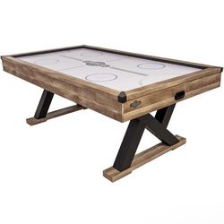 American Legend Kirkwood 84” Air Powered Hockey Table with Rustic Wood Finish, K-Shaped Legs and Modern Design-  Air Hockey - New  Thumbnail