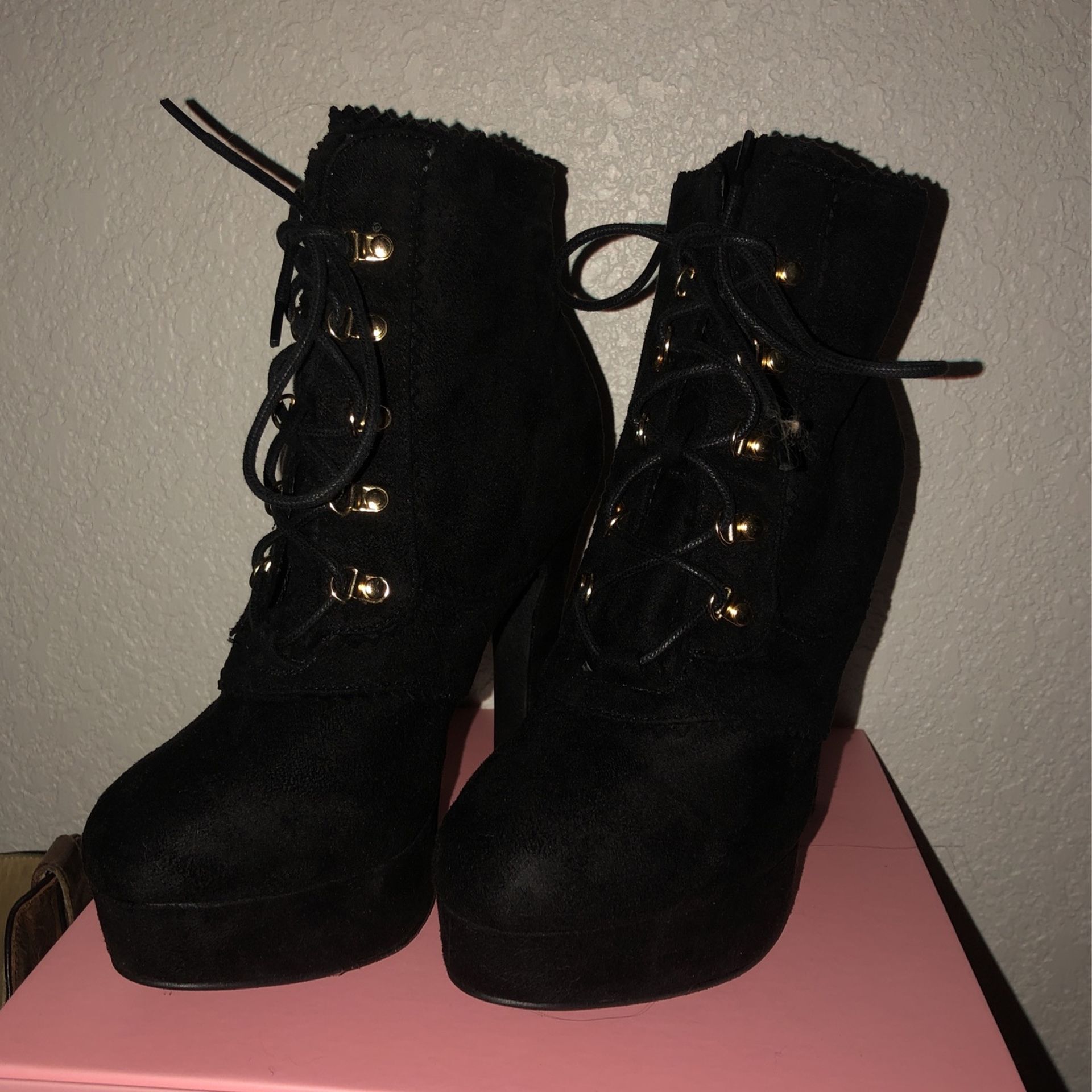Black Booties Size 6