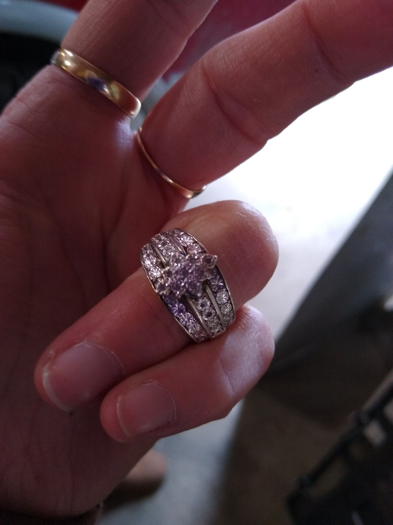 Sterling silver wedding set