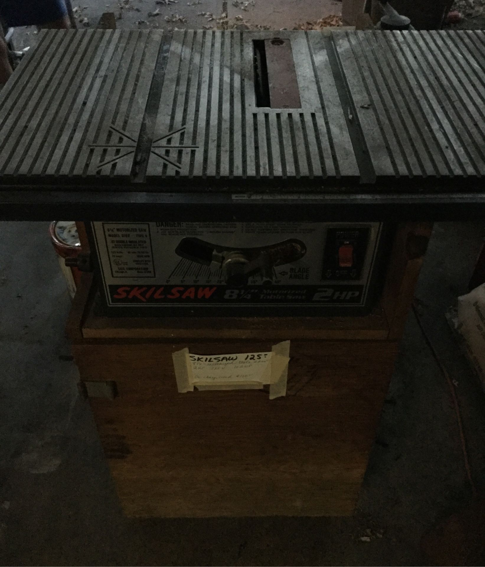 SKILSAW table saw 2HP 8 1/4 inch