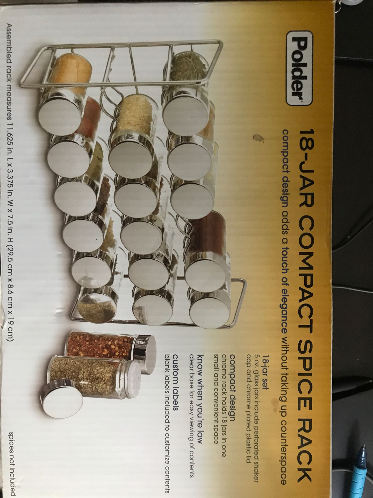 18 JAR COMPACT SPICE RACK