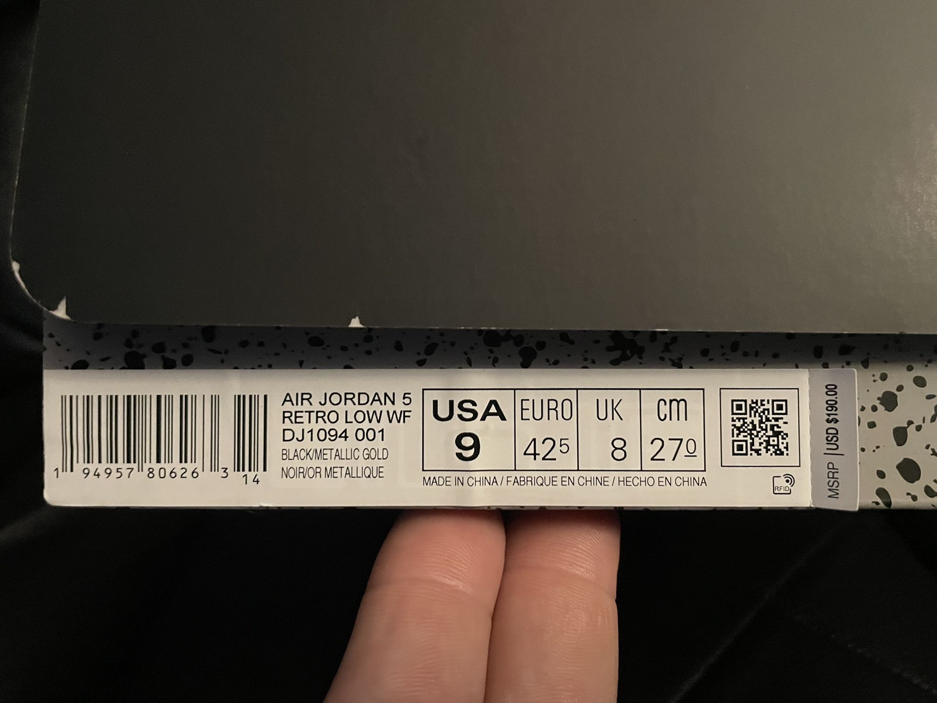 JORDAN 5 Low (Graduation 20/21) Dead stock Size 9