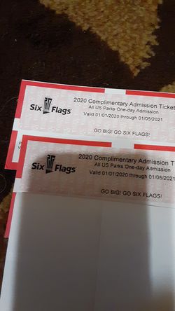 Six Flags passes (2) Thumbnail