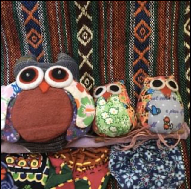 The Collection Royal Colorful Owl Family Hippie Boho Zippered Purse