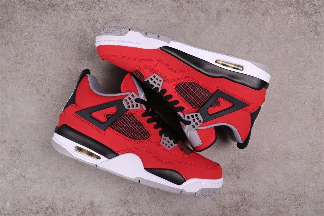 air jordan 4s red black size7-13
