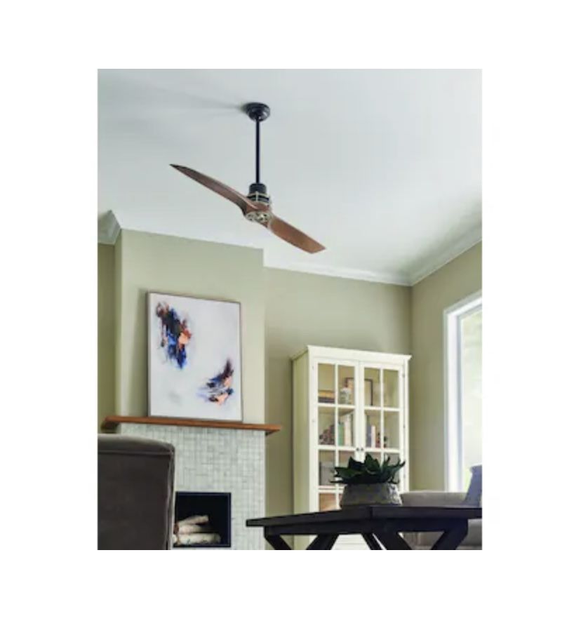 Kichler 2 Blade 56-in Satin Black Indoor Ceiling Fan w/ remote