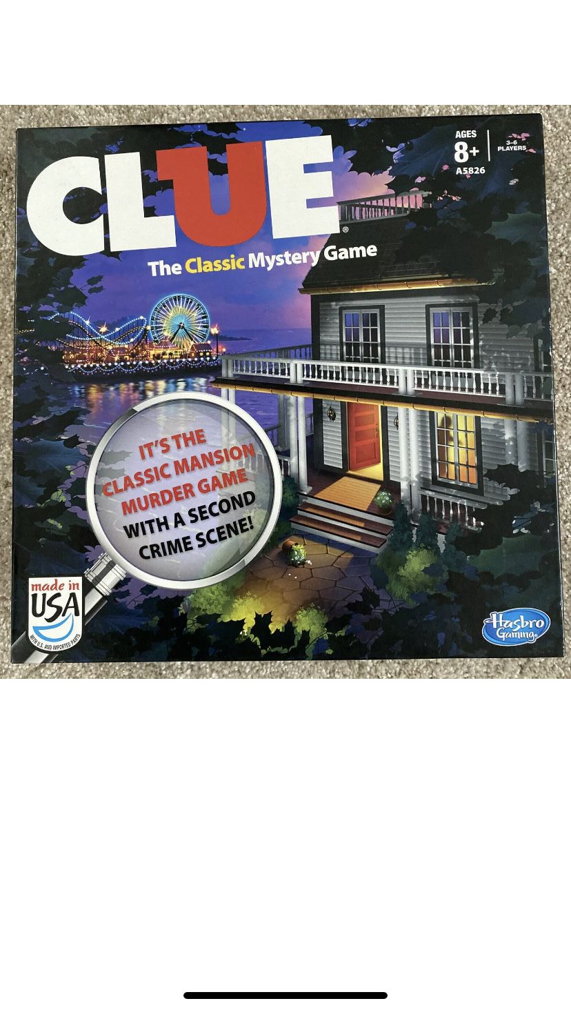 Clue the Classic Mystery Game Mansion + Boardwalk Flip Board Complete