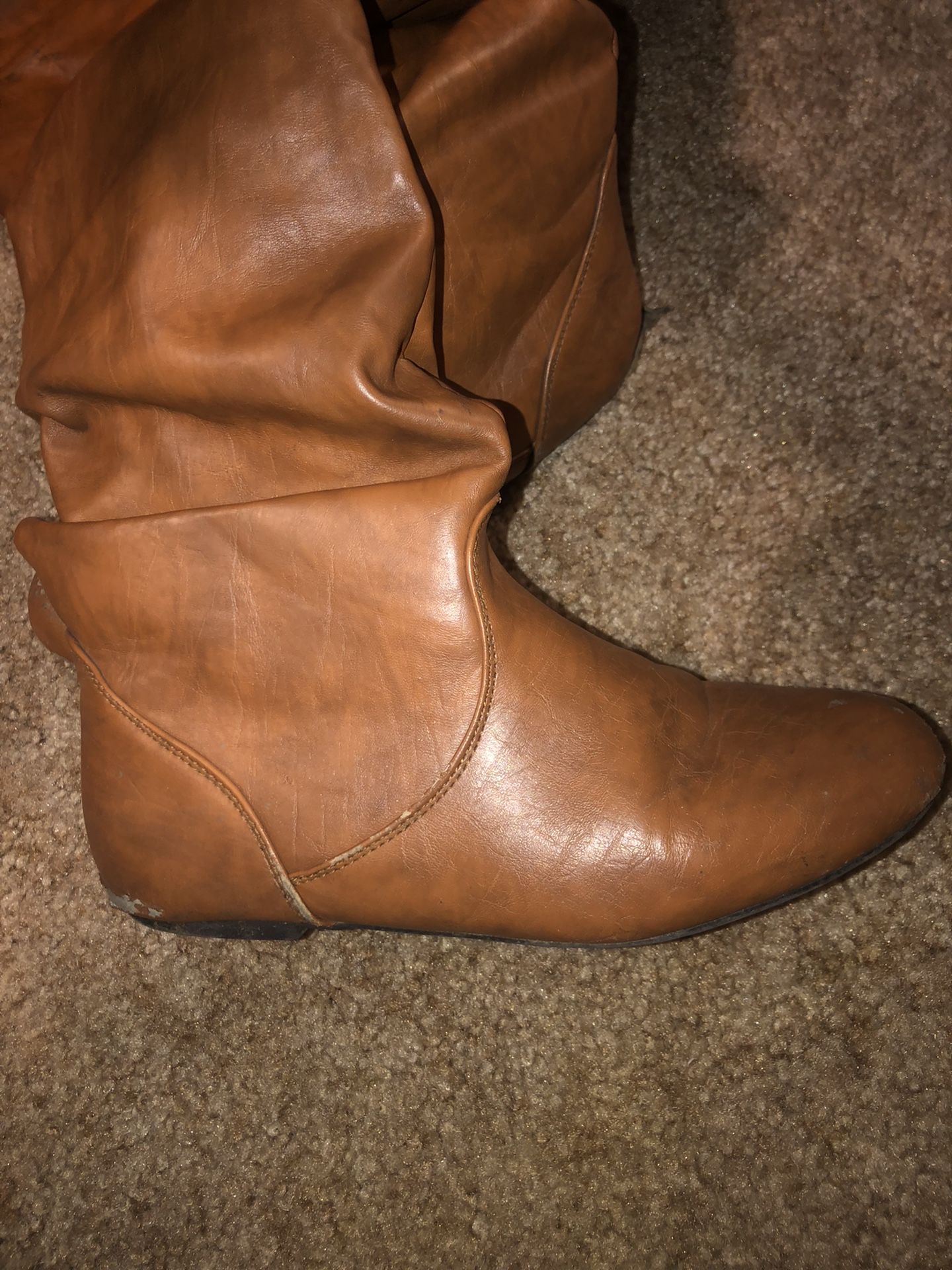 Brown Thigh High Boots - Size 7 1/2 - CHEAP!!!