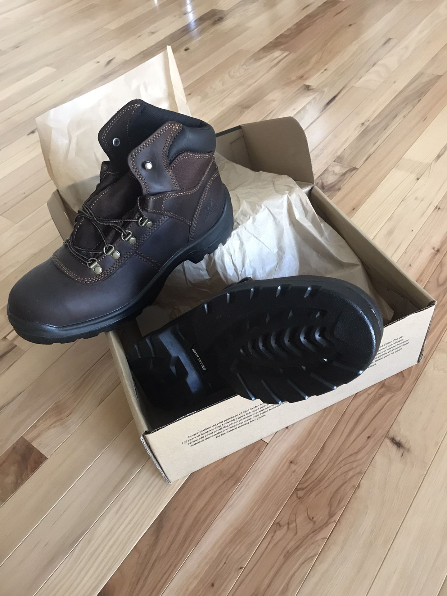 Red Wing Boots(Leather), Irish Setter . Steel Toe Safety Boots !! Size 12 , Brand New in Box !!!!