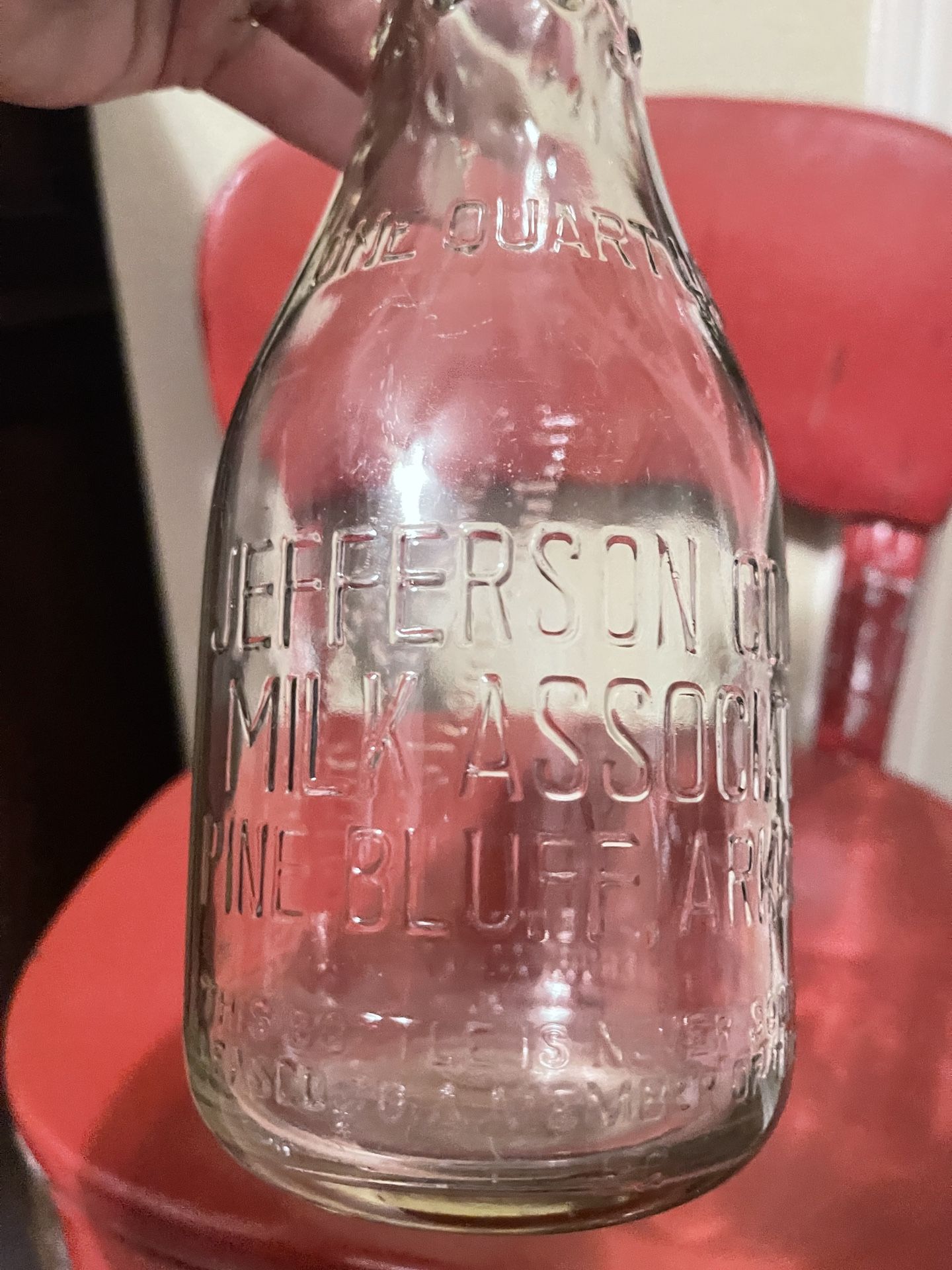 Old Milk Jug Glass