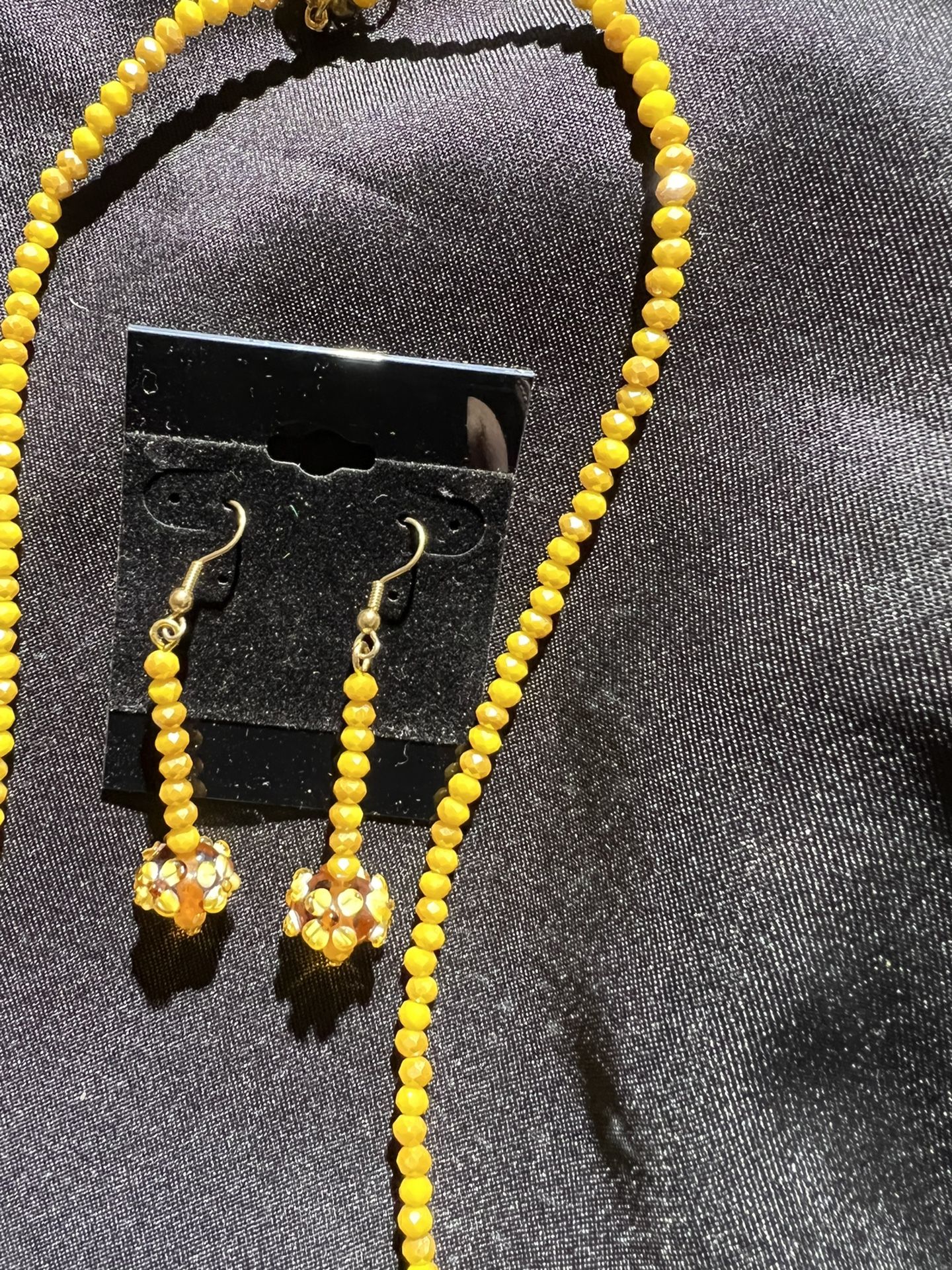 Handmaid Precious Yellow Real Stone Beads
