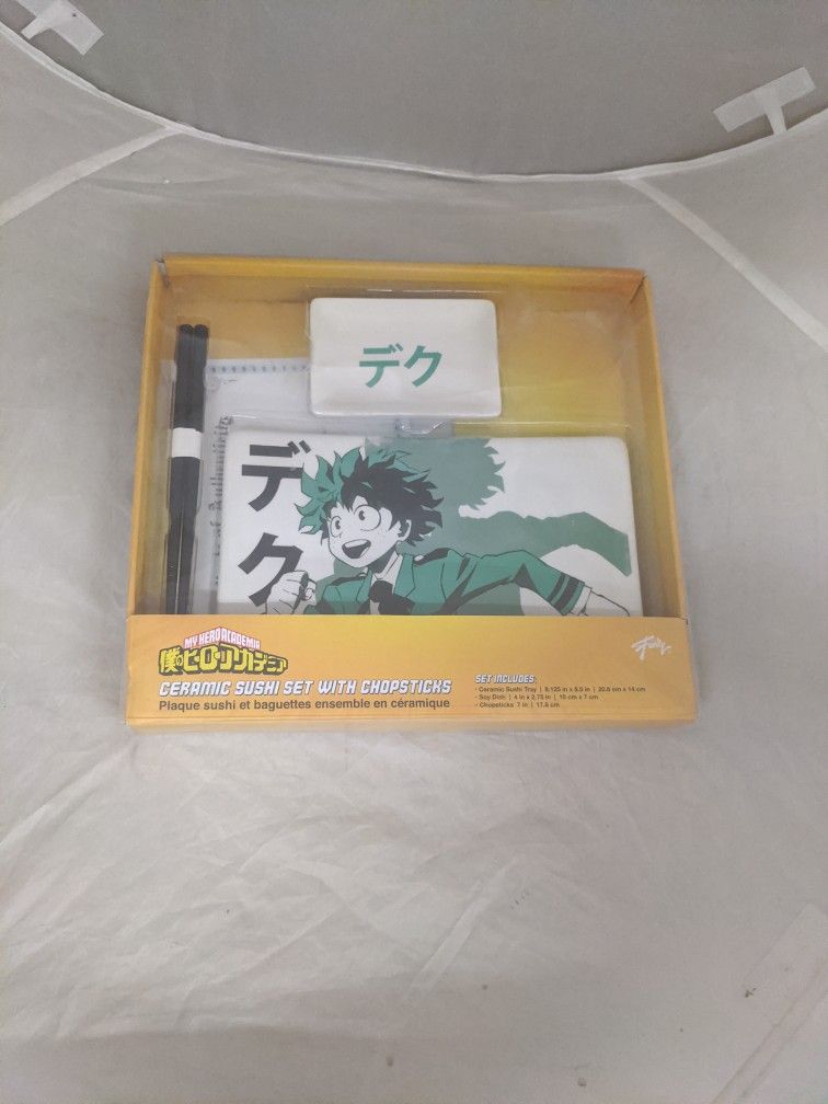 My Hero Academia Ceramic Sushi Set With Chopsticks