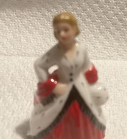 Ermine Coat M221 – Royal Doulton Figurine-Fine China-2005-2.25”-Christmas Miniature  Thumbnail