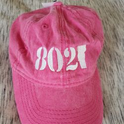 Pink Vermont 802 Area Code Baseball Cap Hat Thumbnail