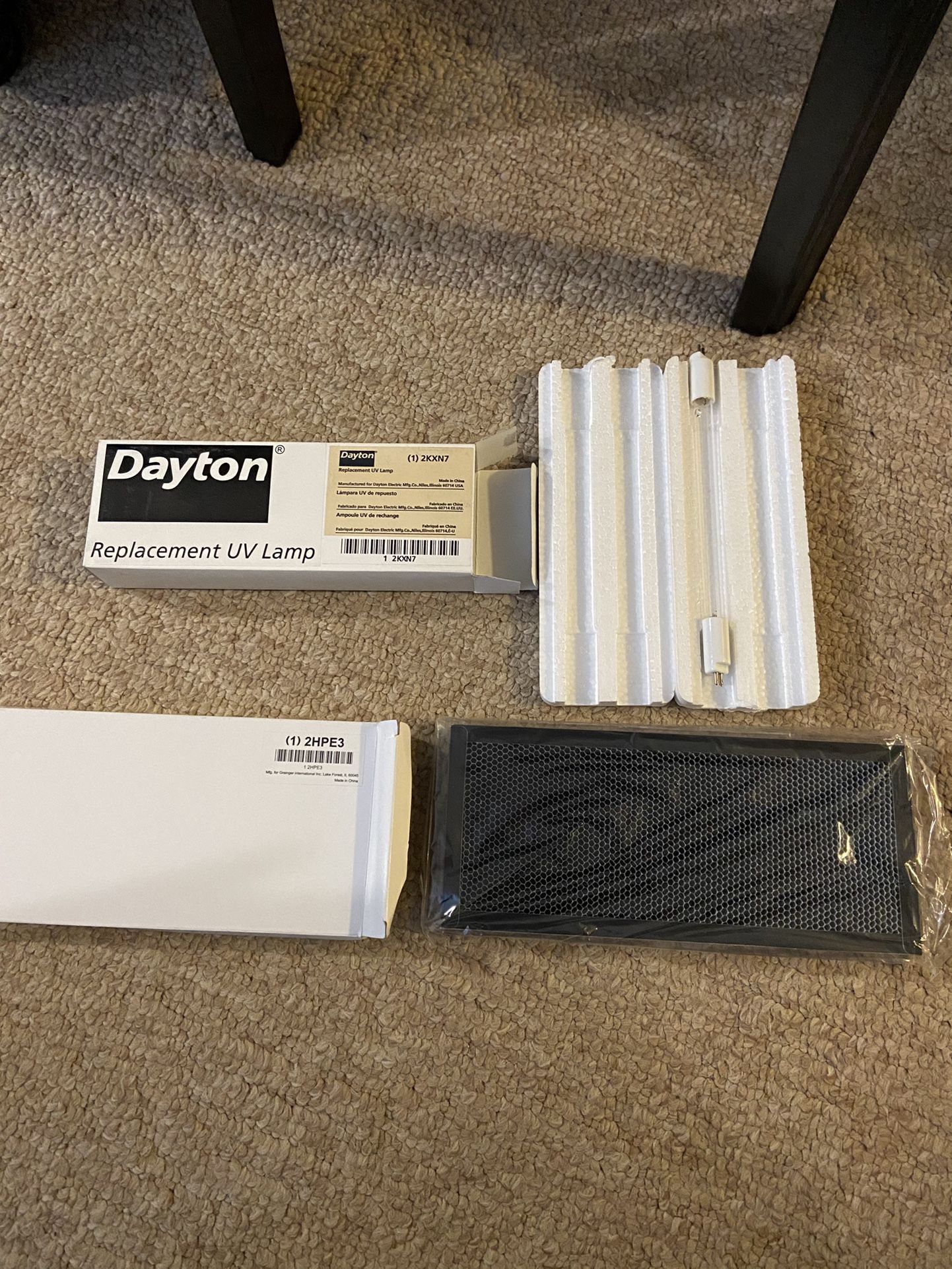 Dayton Hepa Air Cleaner Model 2HPE1, Extra Filters, Accessories-$60