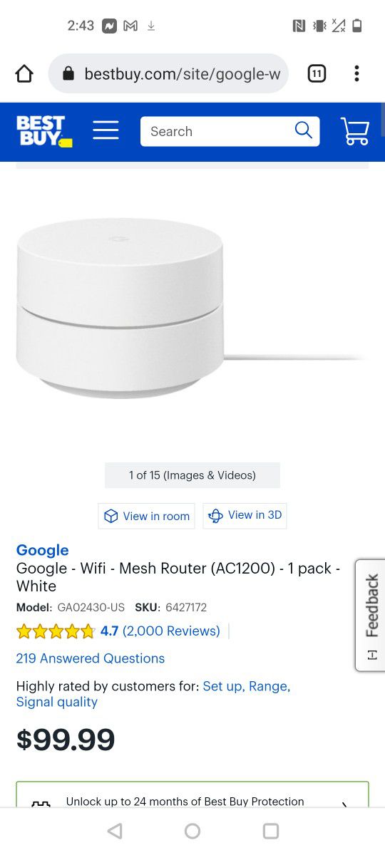 Google Mesh Wifi Router