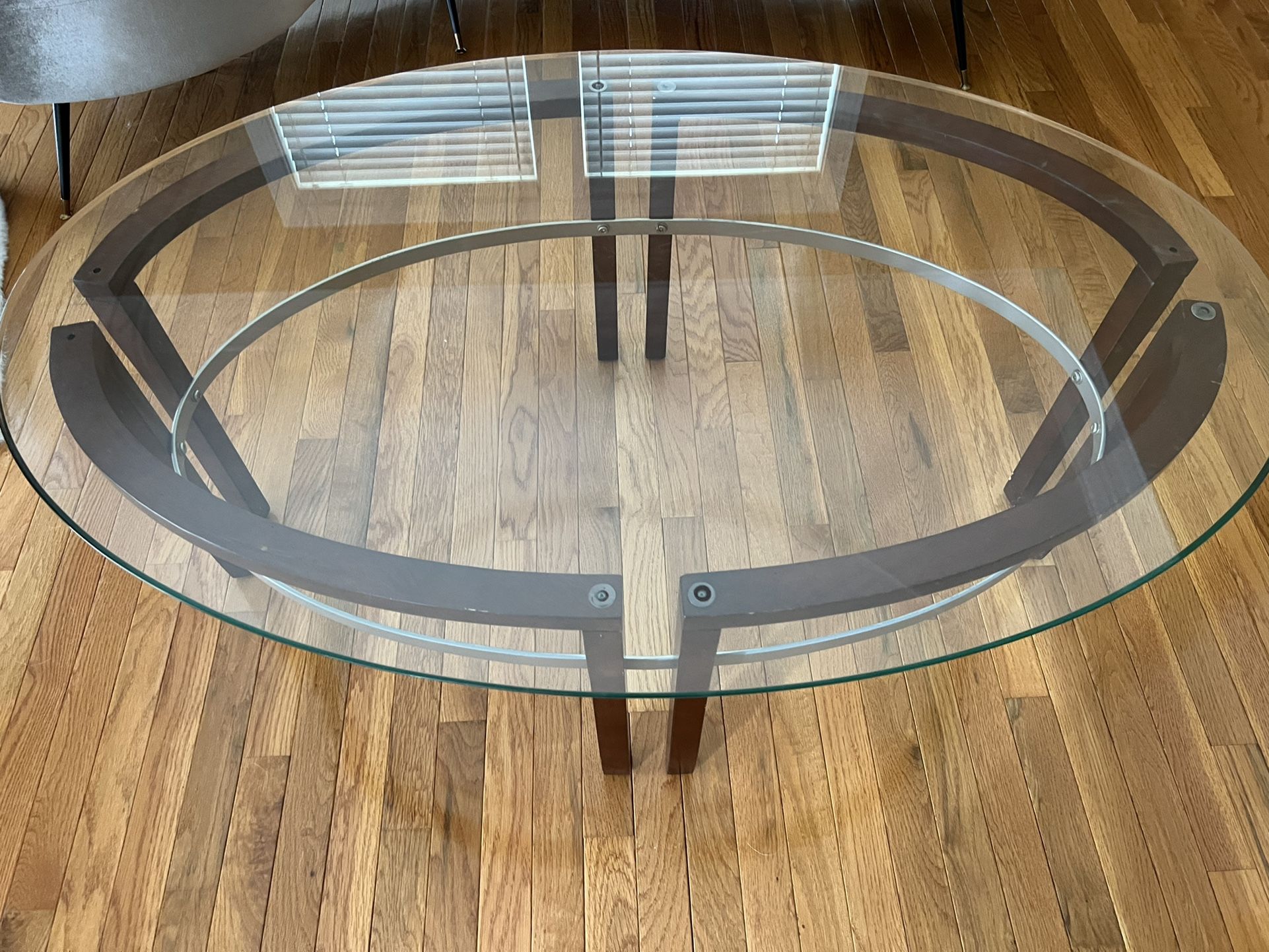 Wood And Glass Center Table