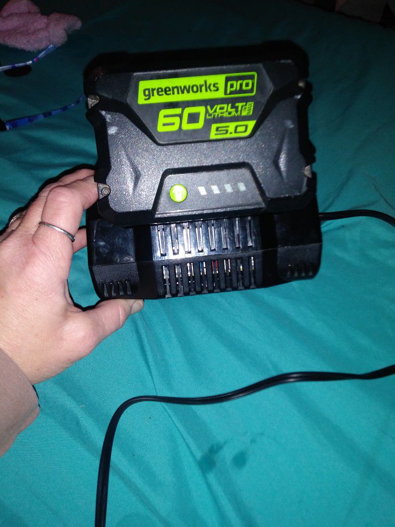 Green Works 60V Lithium Extended Run Battery And Charger 