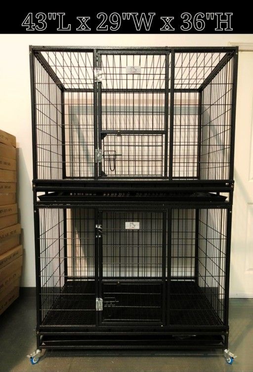 💪Heavy Duty 💪 Brand New In The Box ⚡ Stackable Dog Kennels With Removable Tray ‼️🐕🦺🦮🐺‼️🐕🦺🦮🐺‼️🐕🦺🦮🐺🐶🐕