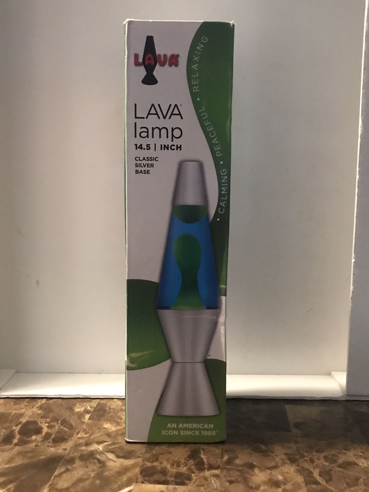 Lava Lite Classic 14.5-Inch Lava Lamp Yellow/Blue NIB