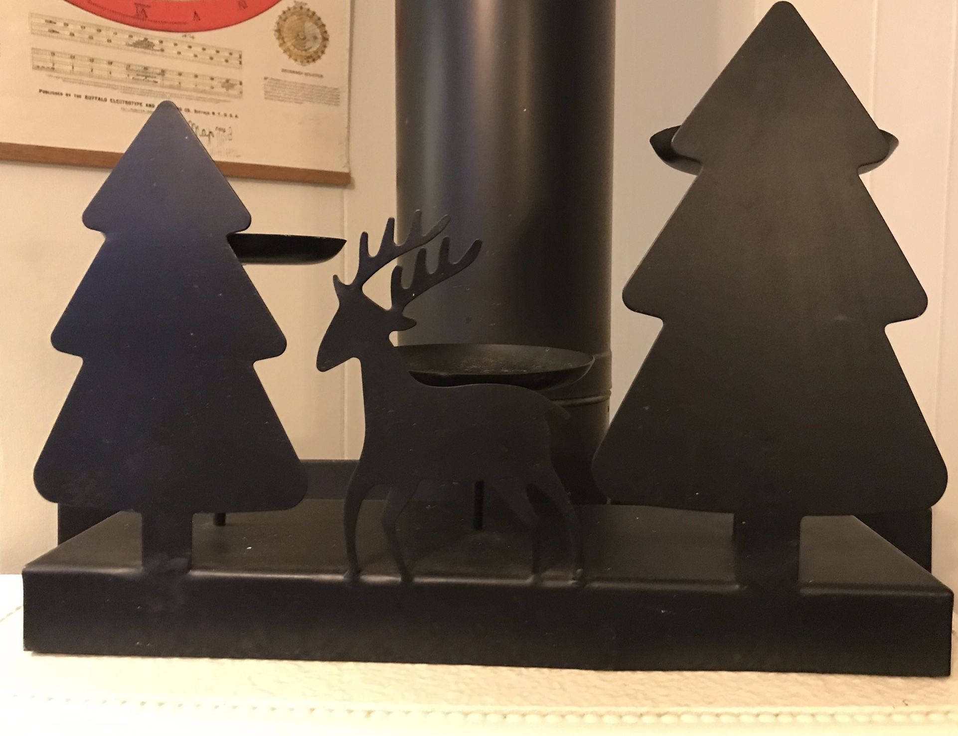 Country Metal Candle Holder