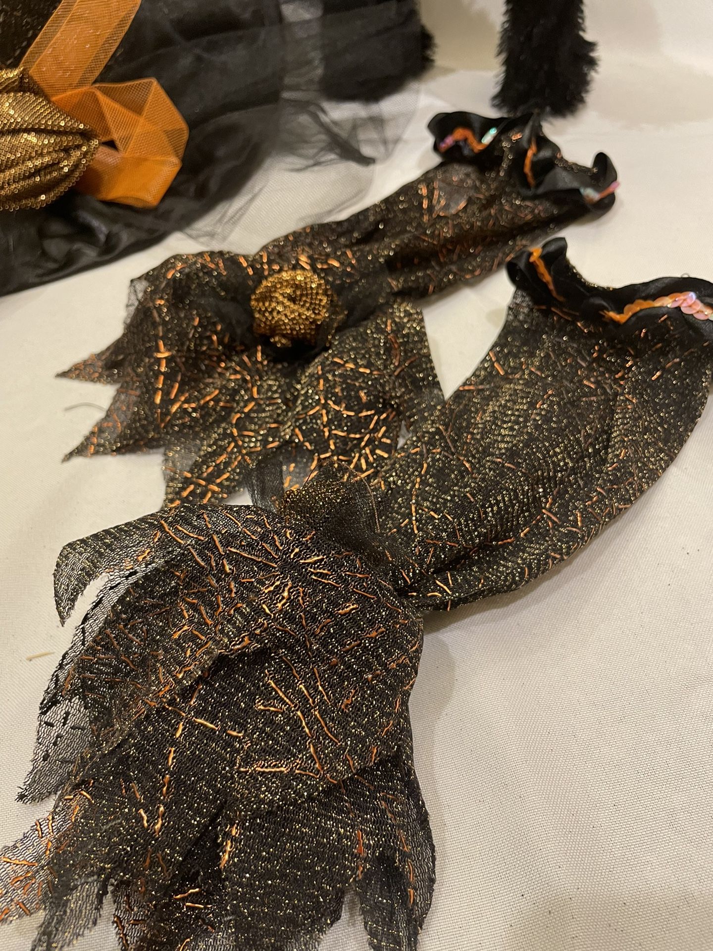 Witch Hat And Gloves For Halloween / Halloween Costume