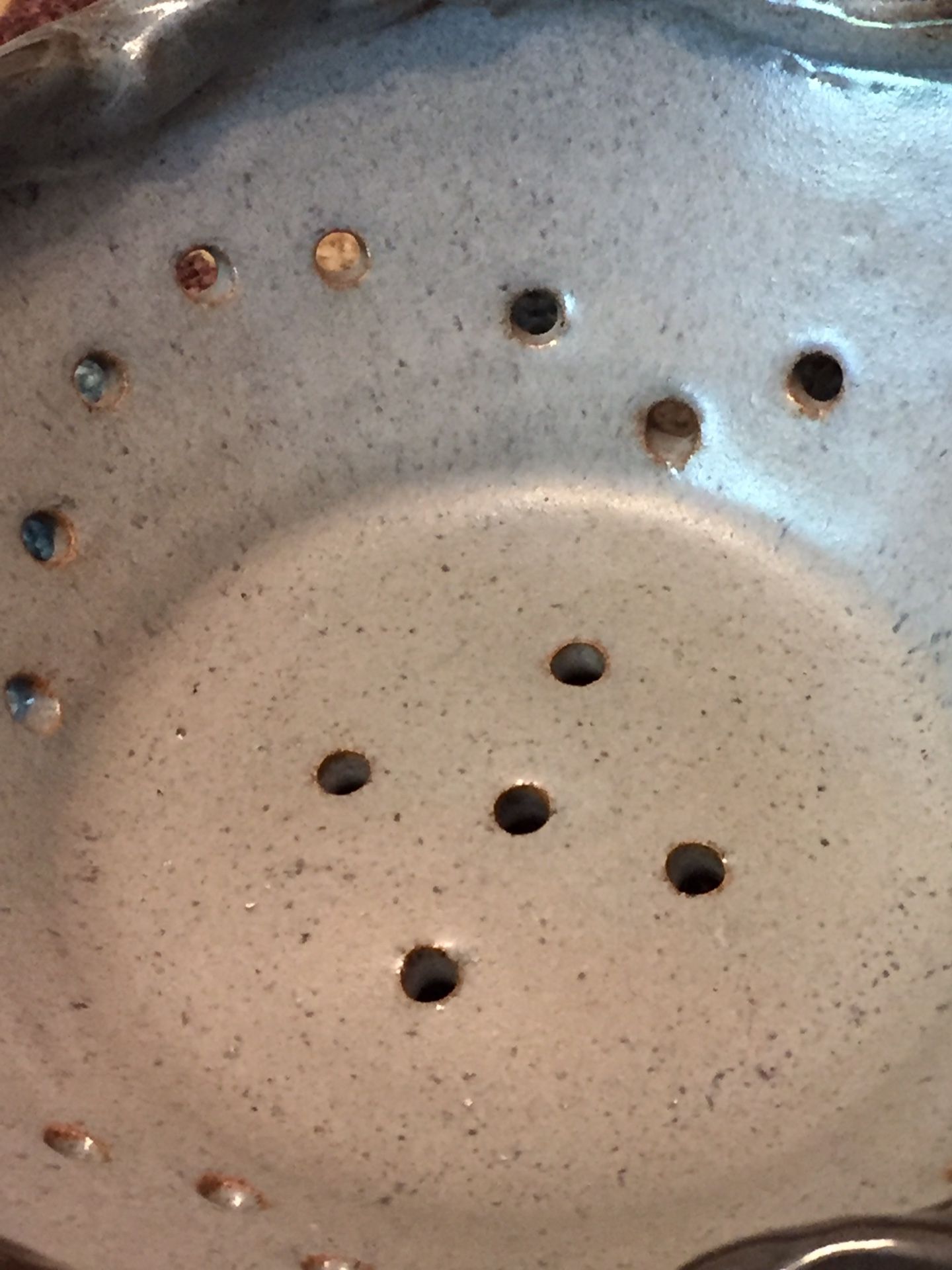 Glazed Clay Strainer/ Colander