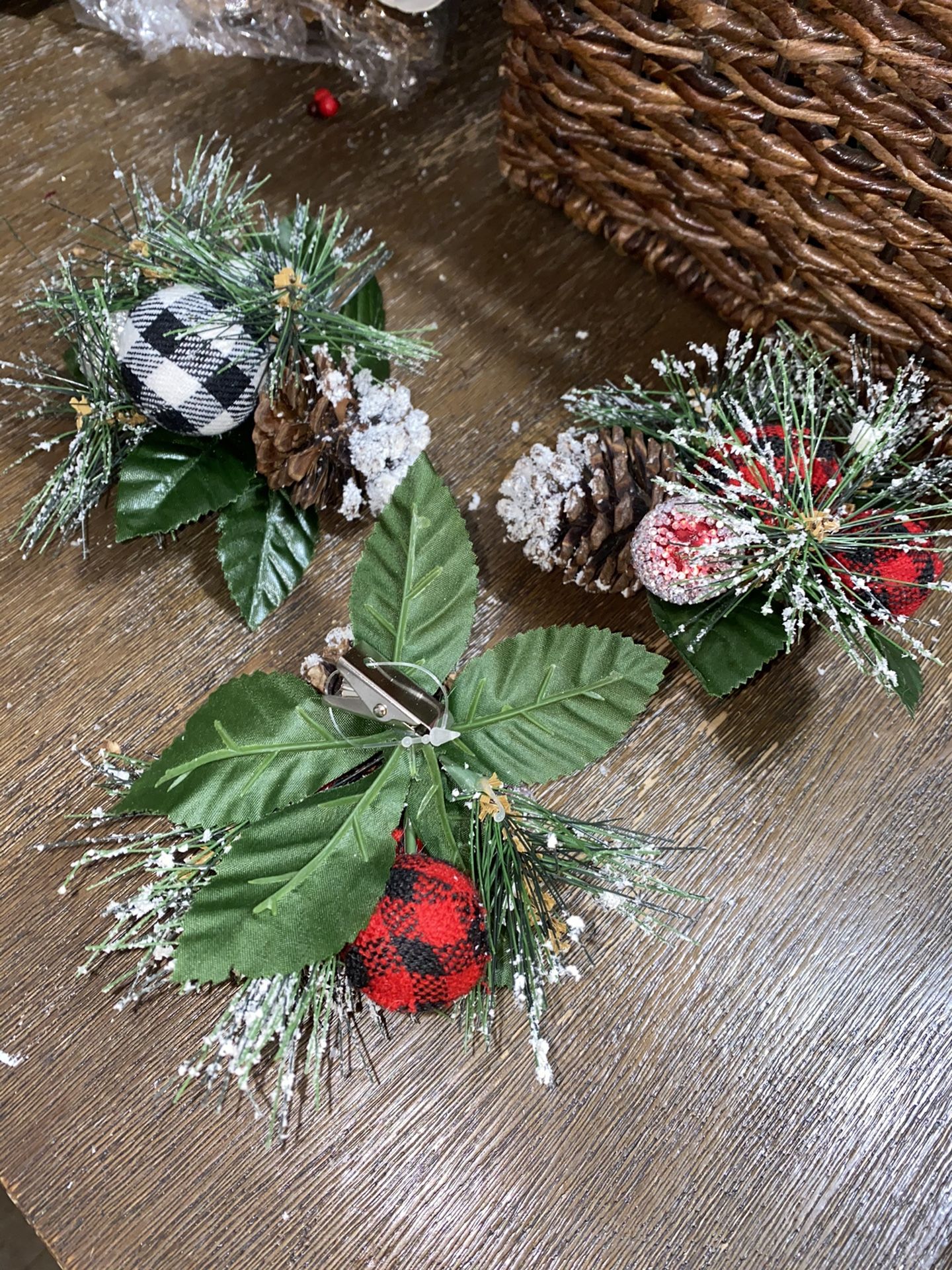 Modern buffalo plaid Christmas package