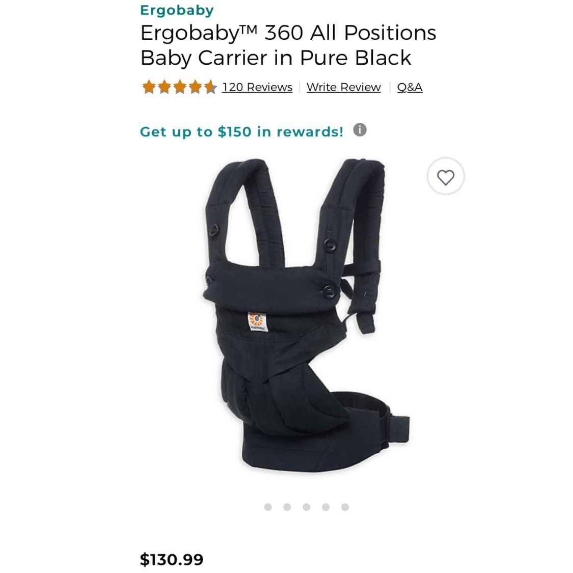 ERGOBABY 360 All Positions Baby Carrier